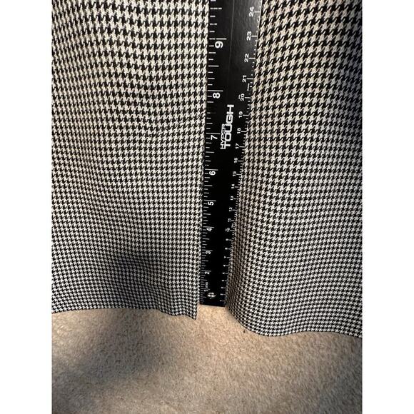 Vtg Pendleton Midi Pencil Skirt Silk Flax Rayon Blend Houndstooth Print Career 4 - Picture 14 of 16